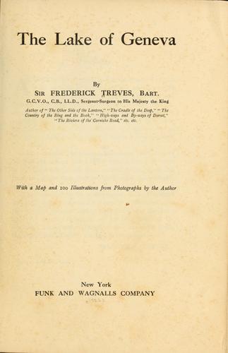 Cover for The Lake of Geneva