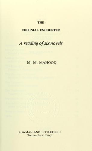 Cover for The colonial encounter