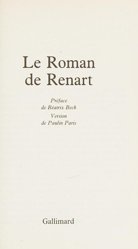 Cover for Le Roman de Renart