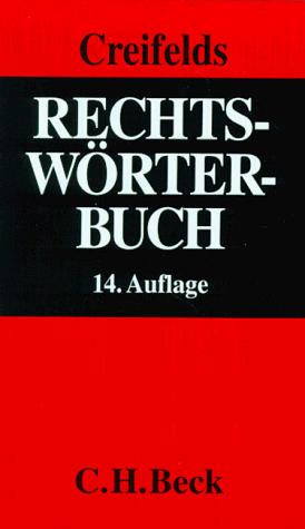 Cover for Rechtswörterbuch