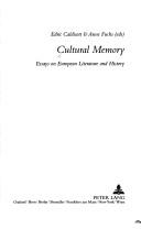 Cover for Cultural memory
