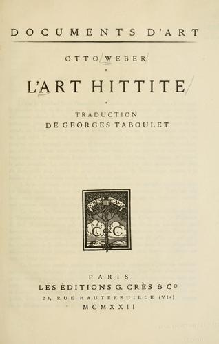 Cover for art Hittite