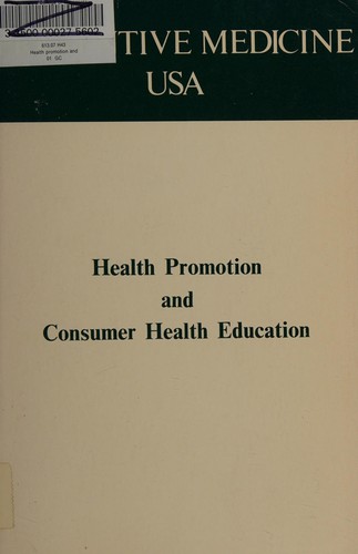 Cover for Health promotion and consumer health education
