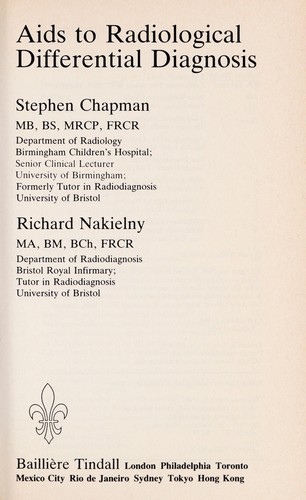 Cover for AIDS to Radiological Differential Diagnosis