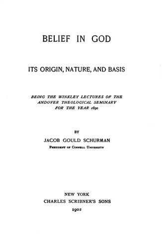 Cover for Belief in God: It's Origin, Nature, and Basis