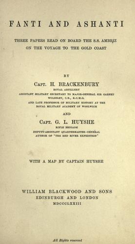 Cover for Fanti and Ashanti