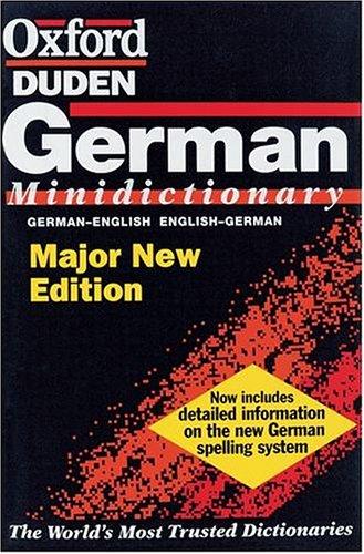 Cover for The Oxford-Duden German minidictionary