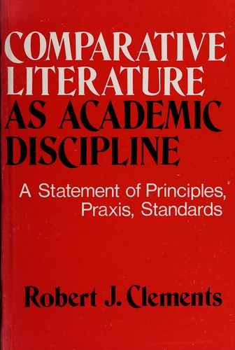 Cover for Comparative literature as academic discipline