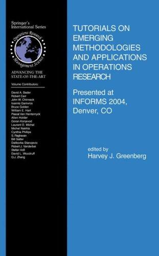 Cover for Tutorials on Emerging Methodologies and Applications in Operations Research