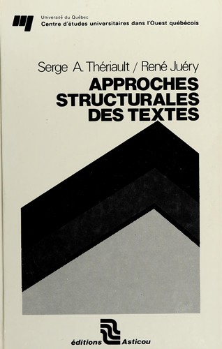 Cover for Approches structurales des textes