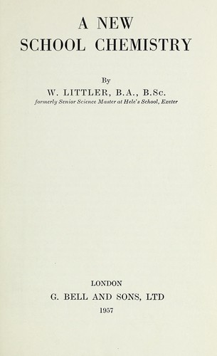 Cover for A new school chemistry