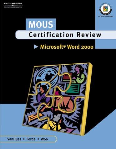 Cover for MOUS Certification Review, Microsoft Word 2000, Student Text