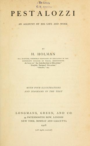 Cover for Pestalozzi