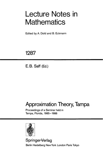Cover for Approximation Theory