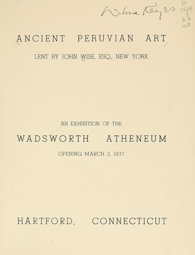 Cover for Ancient Peruvian art