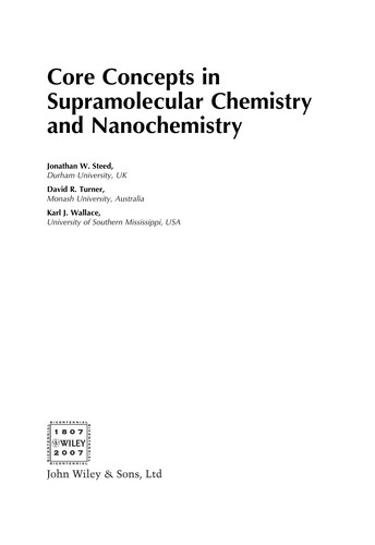 Cover for Core concepts in supramolecular chemistry and nanochemistry