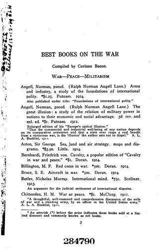 Cover for Best books on the war
