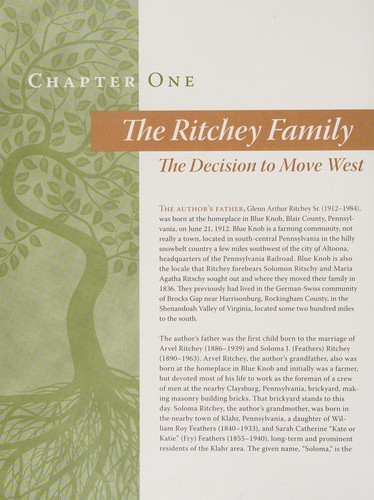 Cover for The origins of the Judge Glenn A. Ritchey Jr. family of Modesto, California