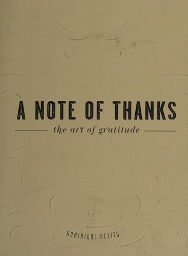Cover for Note of Thanks