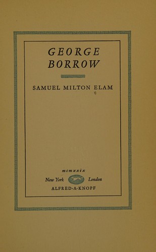 Cover for George Borrow