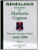 Cover for Descendants de Mathurin Gagnon