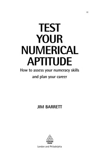 Cover for Test your numerical aptitude / Jim Barrett.