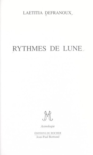 Cover for Rythmes de lune