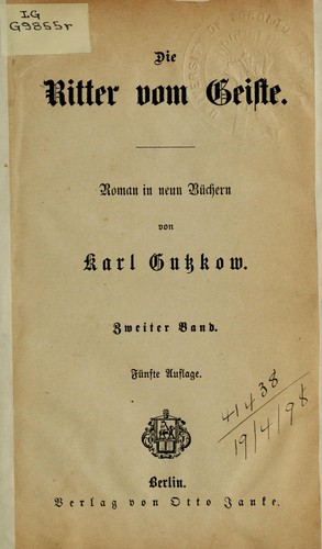 Cover for Die Ritter vom Geiste