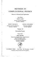 Cover for Methods in Computational Physics (Methods in computational physics ; v. 16)