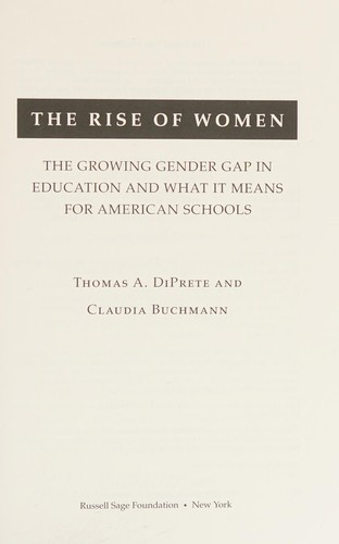 Cover for The rise of women