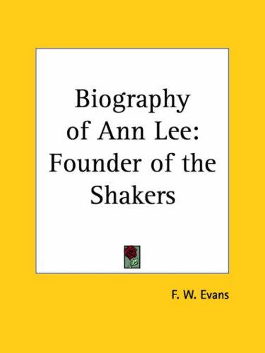 Cover for Biography of Ann Lee