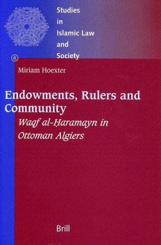 Cover for Endowments, rulers, and community