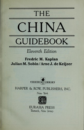 Cover for The China Guidebook