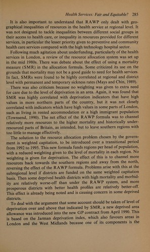 Cover for Inequalities in health.