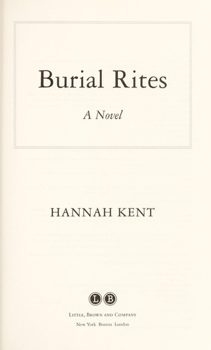Cover for Burial rites