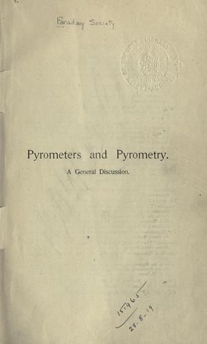 Cover for Pyrometers and pyrometry