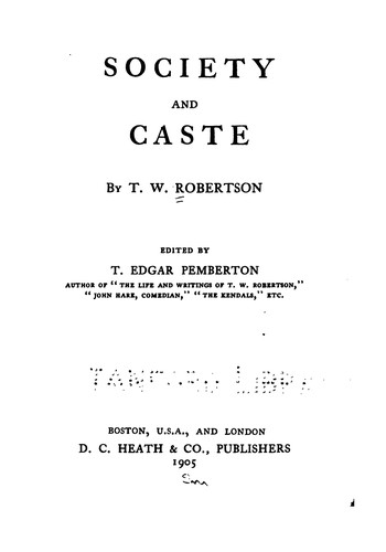 Cover for Society and Caste.