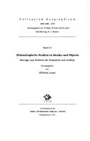 Cover for Klimatologische Studien in Mexiko und Nigeria
