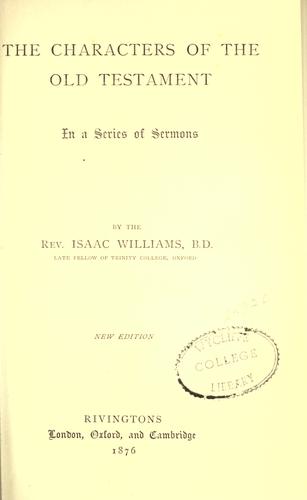 Cover for The characters of the Old Testament