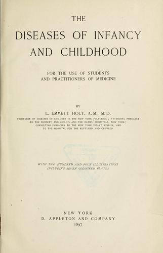 Cover for The diseases of infancy and childhood