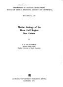 Cover for Marine geology of the Huon Gulf region New Guinea