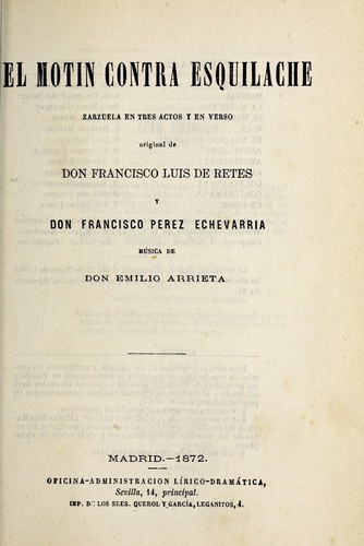 Cover for El motín contra Esquilache