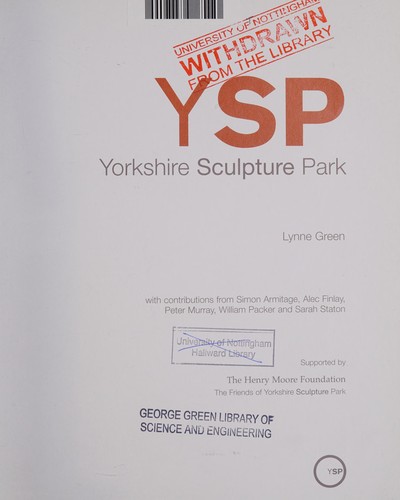 Cover for YSP, Yorkshire Sculpture Park