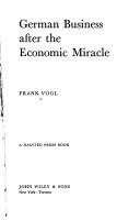 Cover for German business after the economic miracle.