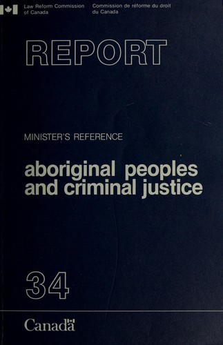 Cover for Aboriginal peoples and criminal justice.