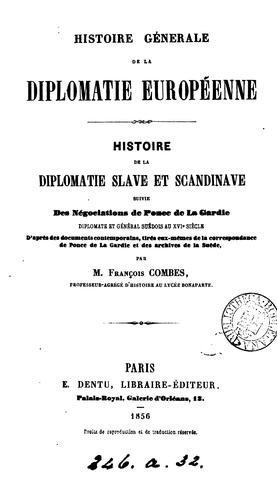 Cover for Histoire de la diplomatie slave et scandinave