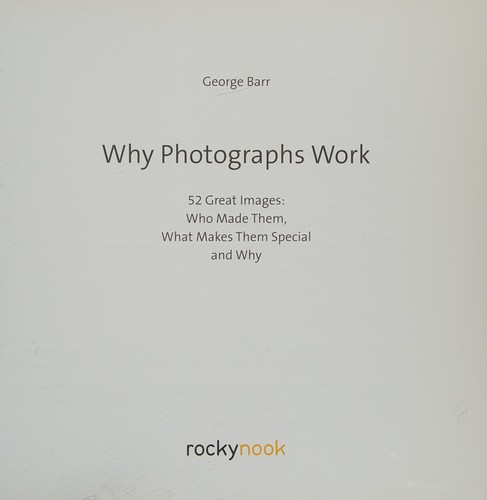 Cover for Why photographs work