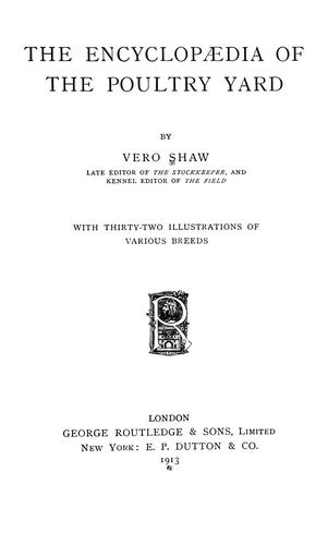 Cover for The encyclopaedia of the poultry yard