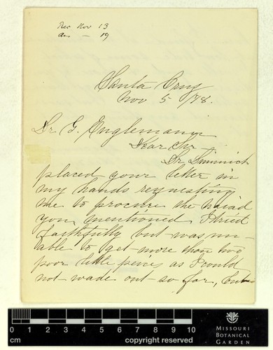 Cover for Correspondence