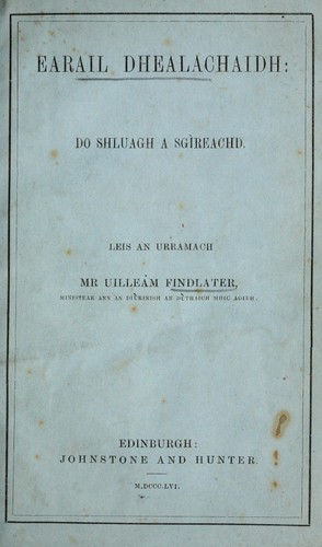 Cover for Earail dhealachaidh